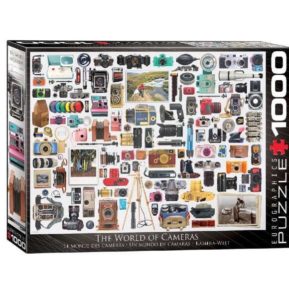 New sealed Eurographics 1000pcs Adult Puzzle -World of Cameras - Picture 1 of 16